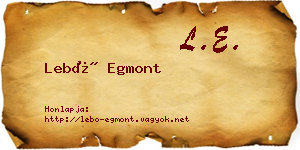 Lebó Egmont névjegykártya